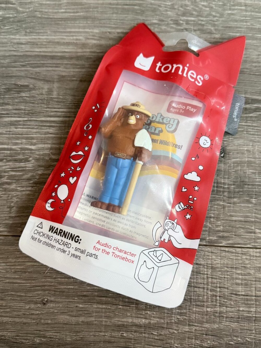 NIP Tonies Smokey Bear Audio Play Character Figure for Toniebox Red New